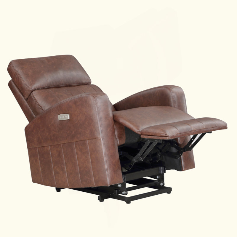 Fauteuil relevable en similicuir respirant moderne et contemporain Aritha, Brown