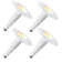 Jolux 4" 5CCT Adjustable Length LED Retrofit Recessed Lighting Kit for Easy Remodel Installation