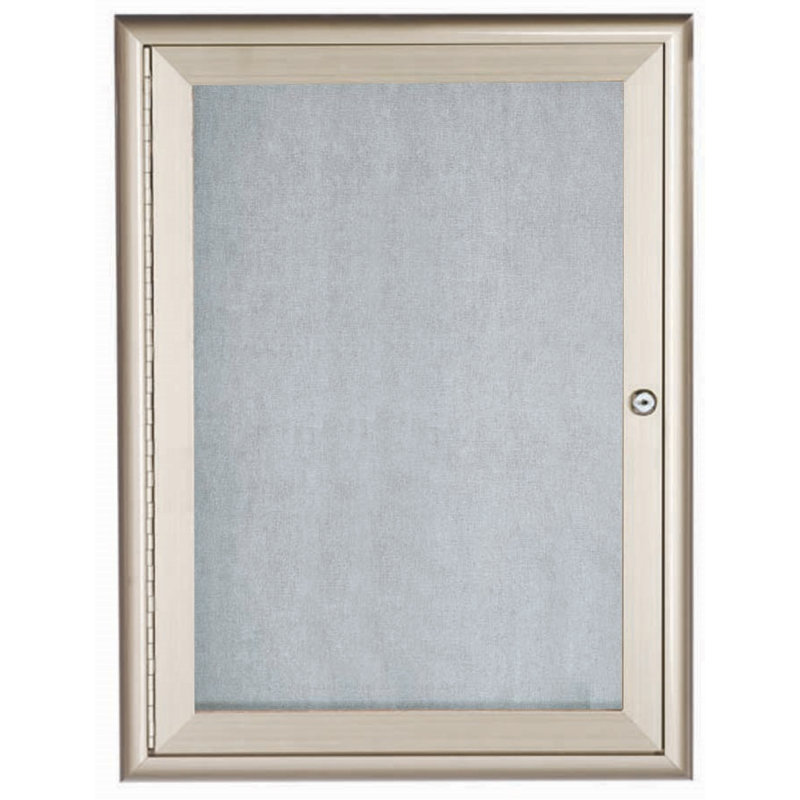 Tableau d’affichage mural fermé, H 3 pi x l 2 pi x P 2 po, Argent