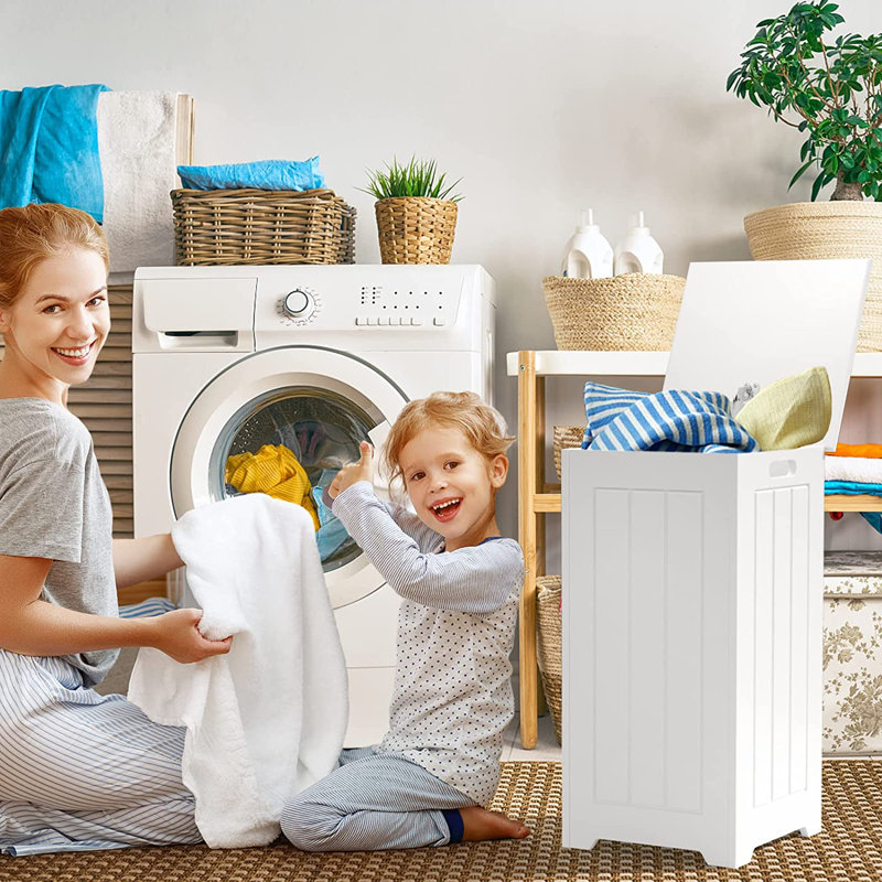Wood Cabinet Laundry Hamper