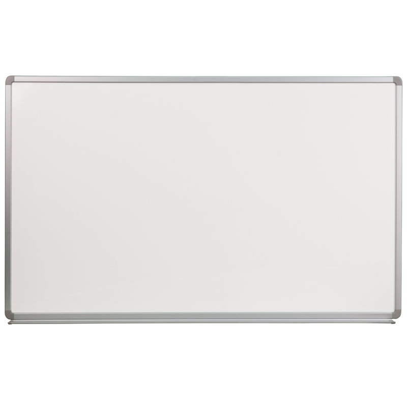 Magnes 4' W x 3' H Porcelain Magnetic Marker Board with Galvanized Aluminum Frame, 3' H x 5' W