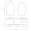 Miroir mural moderne noir l 31,9 po
