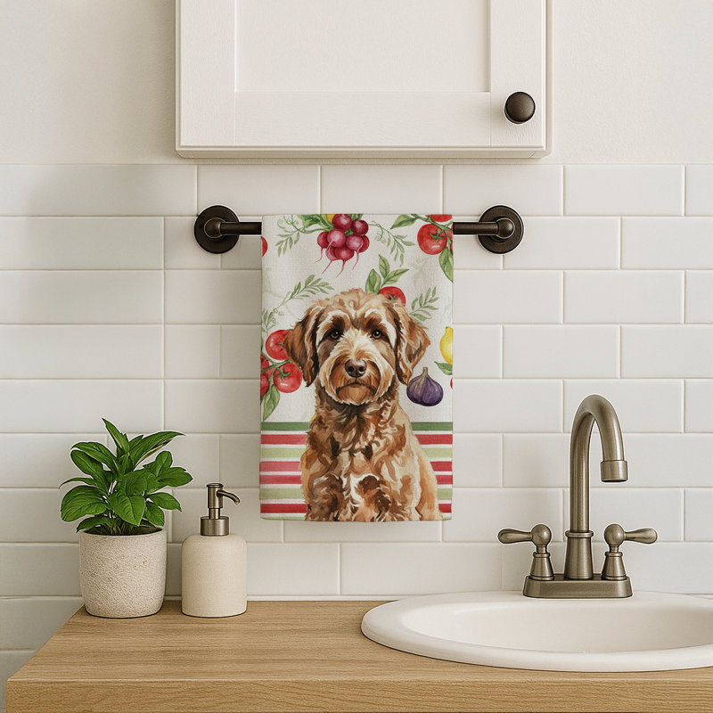 Serviette de cuisine chocolat et chocolat Labradoodle, Chocolate Labradoodle