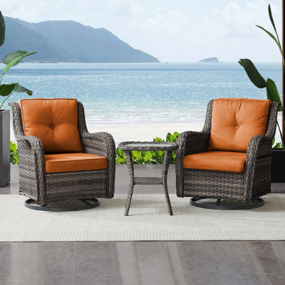 Tonry Wicker Outdoor Glider by Winston Porter
