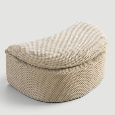 34.4" W Upholstered Foam-Filled Pouf Ottoman