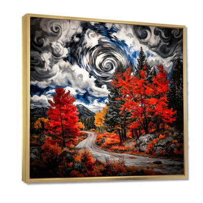 Automne, sentier de la forêt en été I - Paysage, chalet, art mural, salon