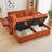 Comfortable Fluffy Corduroy Lazy Big Loveseat Couch, Super Soft Chaise Lounge 2-Seater Sofa with Double Storage Ottomans, Table Board & USB Port for Living Room-925919971