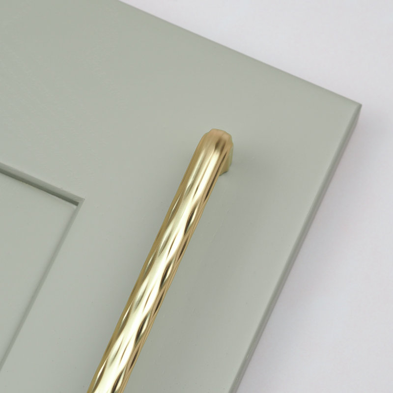 Brushed Brass Textured D-Bar Handles, 128mm