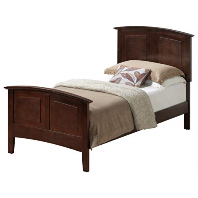 Chene Low Profile Bed, Cappuccino, Twin
