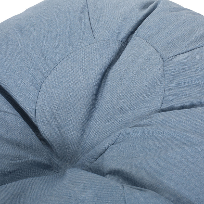 Chisal 3 Foot Bean Bag, Teal, Blue Fabric