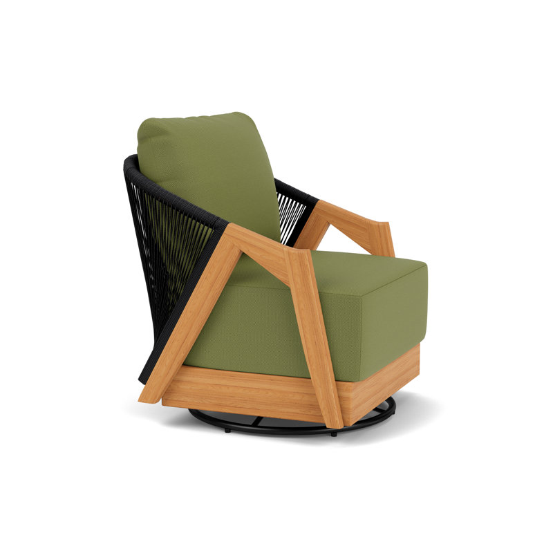 Alpine Outdoor Teak Swivel Armchair, Reflections Grass
