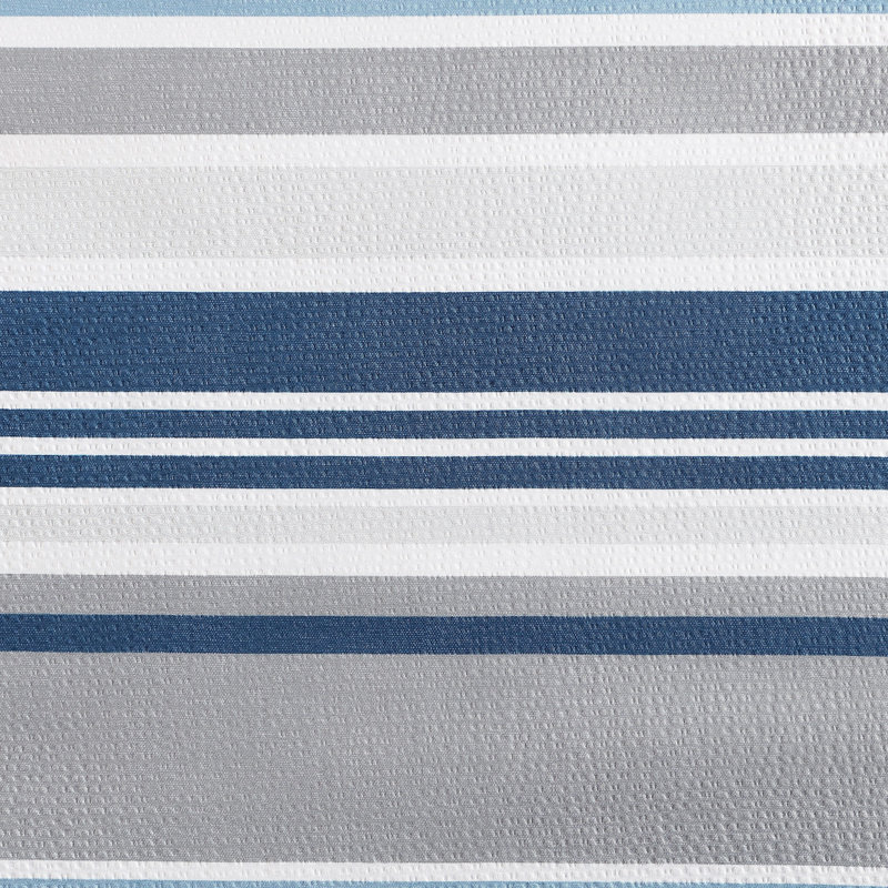 Ensemble d'édredon à rayures bleues Nautica Bradlee, Édredon pour très grand lit + 2 taies décorativ