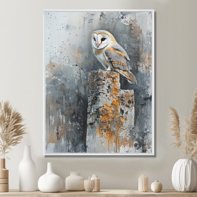 Barn Owl At Twilight I - Art mural encadré hibou