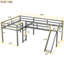 Grey L-shaped Twin Size Loft Bed With Widened - Create An Exceptional Bedroom A Relaxing Atmosphere-658740070