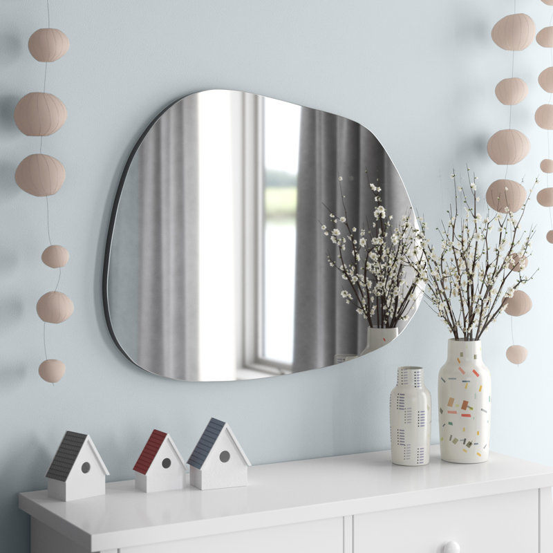 Erwann Wood Flat Wall Mirror