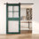 Porte de grange en verre givré non assemblé et fini 36 po x 84 po à 5 lumières Homacer Royal Pine