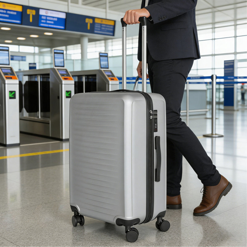 Valise moderne argentée