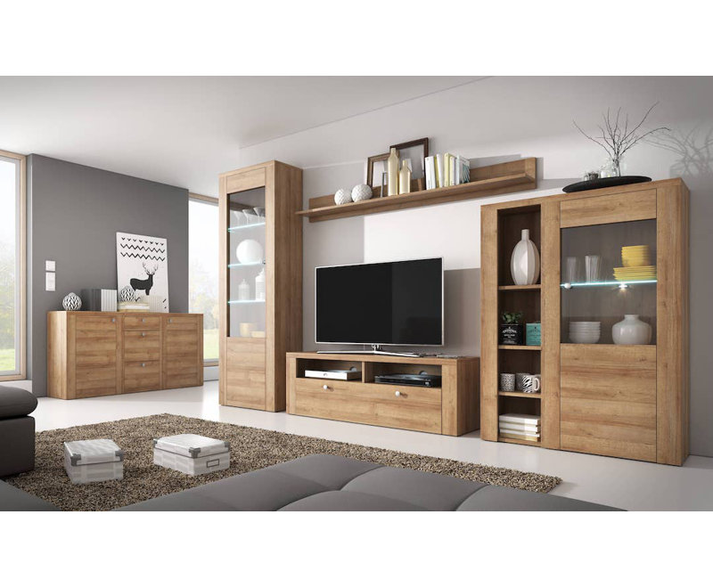 Shilvodan Floating Shelf, Oak Rivera