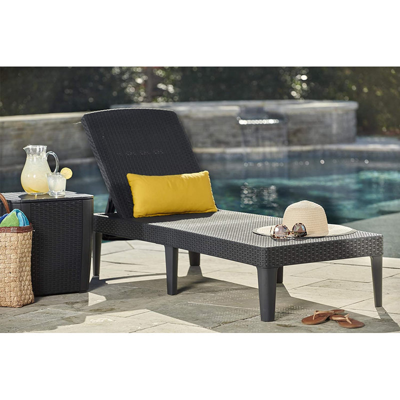 Keter Jaipur Reclining Sun Lounger, Graphite