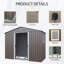 Remise de rangement extérieure en métal 8 pi x 4 pi avec fenêtre et fondation en métal-121497925