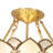 4-Light Brass Lotus Semi-Flush Mount Ceiling Light