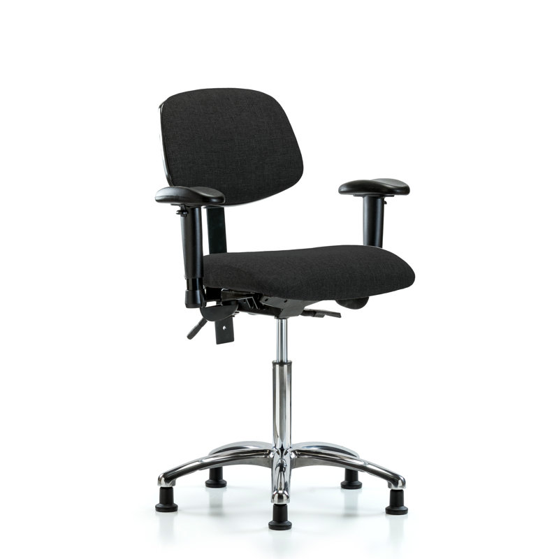 Dante Task Chair, Black, Glides, Not Included