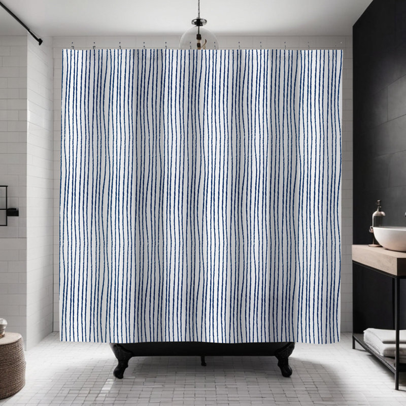 Rideau de douche Coco, Bleu marine