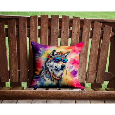Hippie Animals Outdoor Throw Pillow