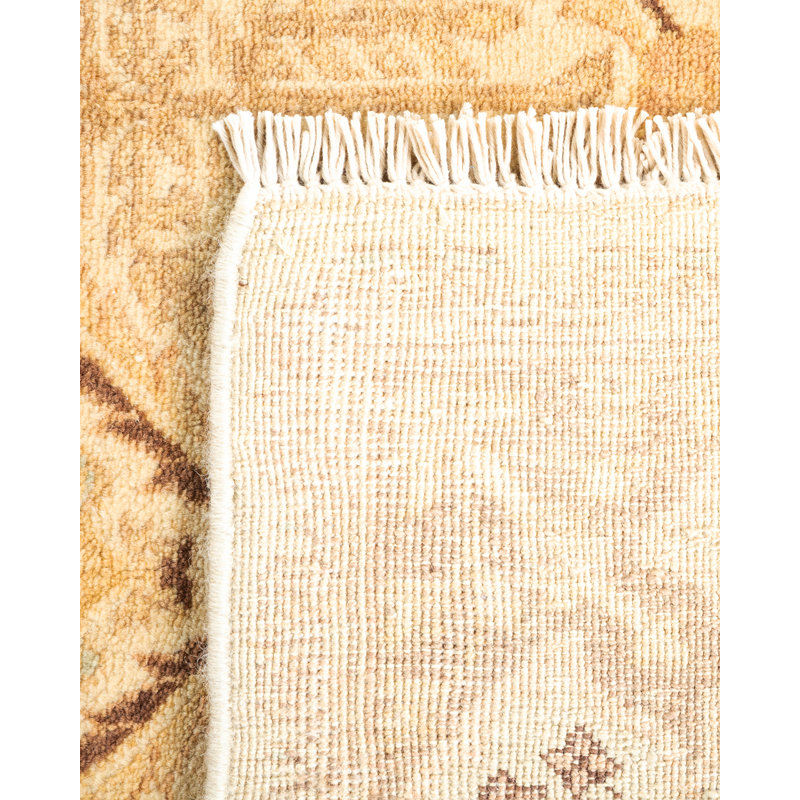 Tapis de couloir unique en laine 3 pi 2 po x 11 pi 8 po Gauguin Ivoire