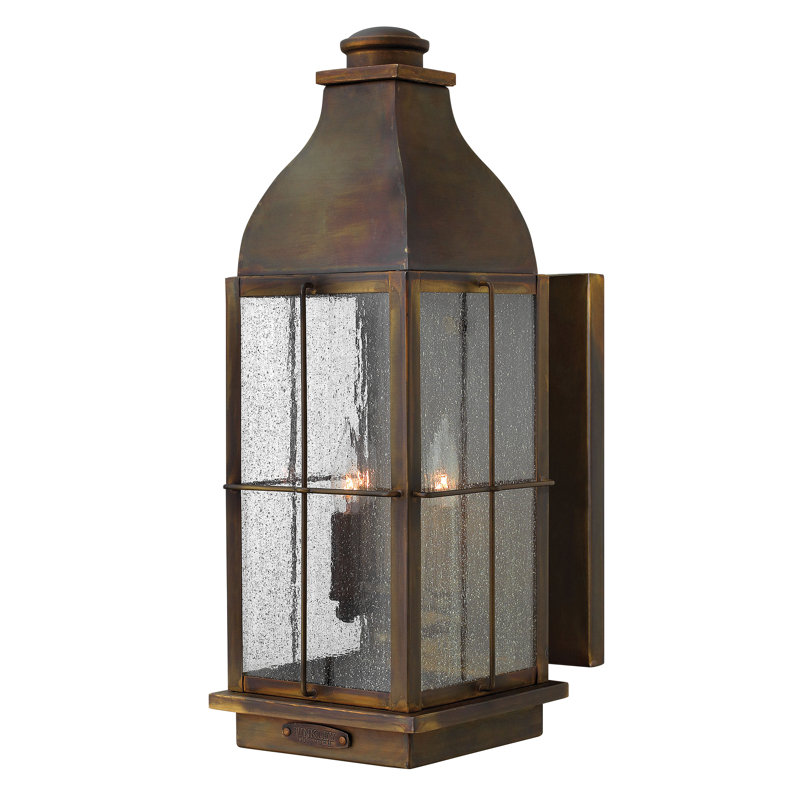 Bingham 3-Light Outdoor Wall Lantern, No Bulb, Sienna