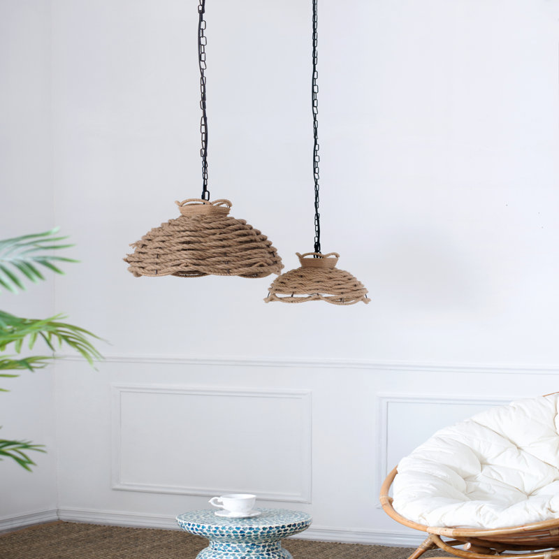 Lustre tissé en corde S / 2