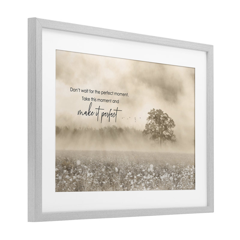Make It Perfect Landscape, reproduction encadrée sous verre, design par Lori Deiter, Gris, H 14 po x l 20 po