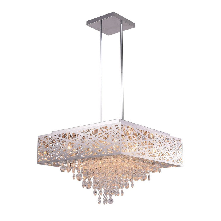 Rosdorf Park Langley 12 - Light Dimmable Square / Rectangle Chandelier ...
