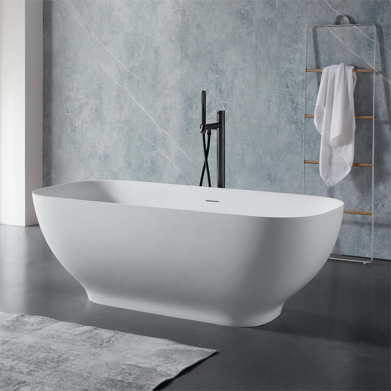 Baignoire de trempage autoportante de 63 po x 29,5 po Deco