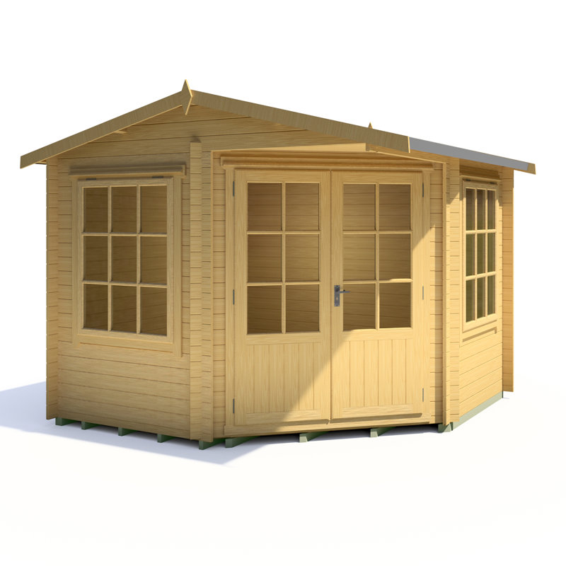 Rochester 10 x 10 Ft. Corner Log Cabin