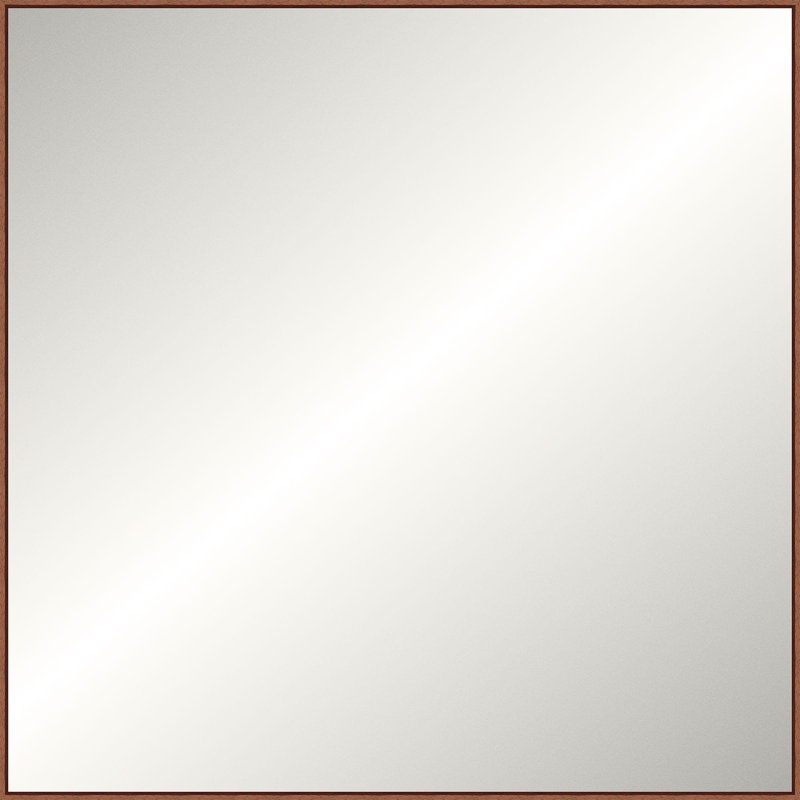 Solid Wood Mirror, Square, Espresso, 49.25" x 49.25"