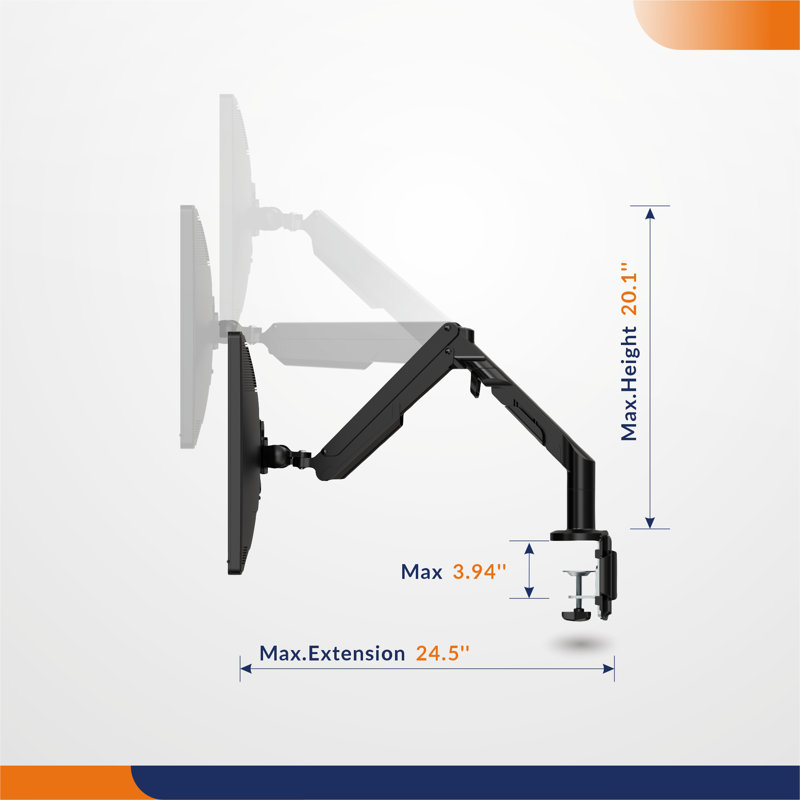 Support pour écran simple WMA8 36 pouces, écran de 6,6 à 26,5 lb