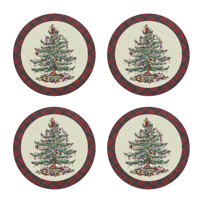 Spode® Tartan Set of 4 Round Placemats