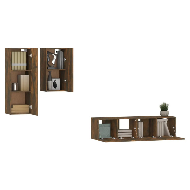 Korsica TV Stand for TVs up to 50", Smoked Oak
