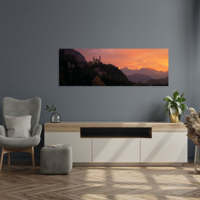 Château de Neuschwanstein, Bavière, Allemagne, architecture contemporaine abstraite, paysage, art mural