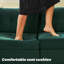 Repose-pieds rembourré en lin et velours Buckleton-1381077273