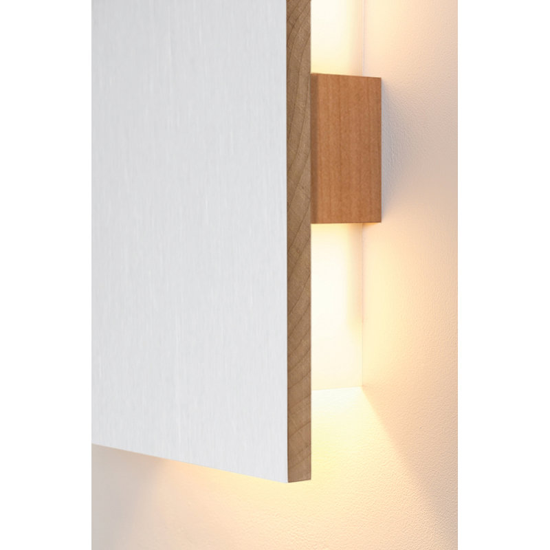 Tersus 1 - Light LED Flush Mounted Sconce, Brushed Aluminum, 2700K (Warm) 0-10V, Maple