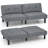 Ebern Designs Convertible Folding Futon Sofa Bed With 6-position Adjustable Backrest Cushion