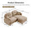 Canapé modulaire modulaire avec 1 repose-pieds avec tissu ergonomique en chenille de qualité supérieure et combinaisons flexibles-1251869127