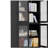 Classic Metal Storage Cabinet Display Cabinet with 4 Glass Doors 4 Shelves Cabinet  Bookcase Side Cabinet-1806447007