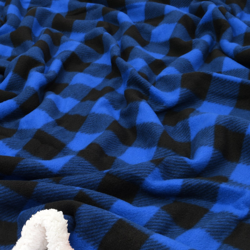 Red and White Reversible Sherpa Fleece Patriotic Blanket