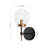 1-Light Wallchiere Clear Glass Wall Sconce