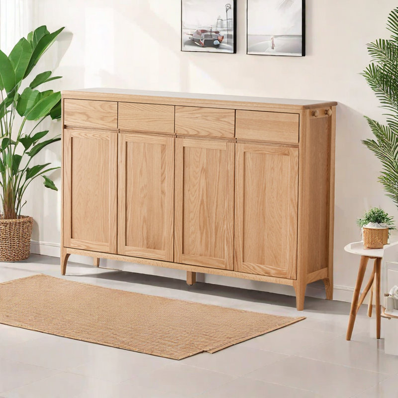 All solid wood simple shoe cabinet