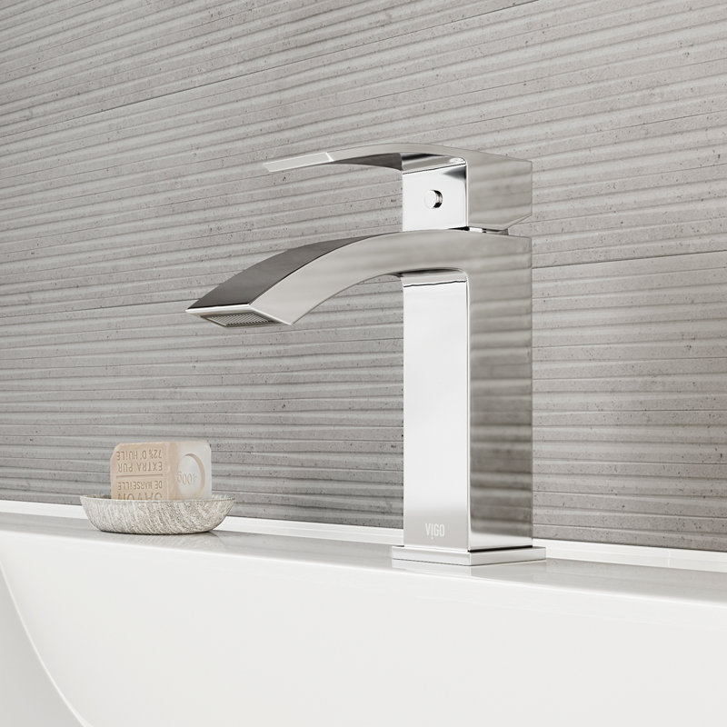 Satro Single Hole Bathroom Faucet, Chrome