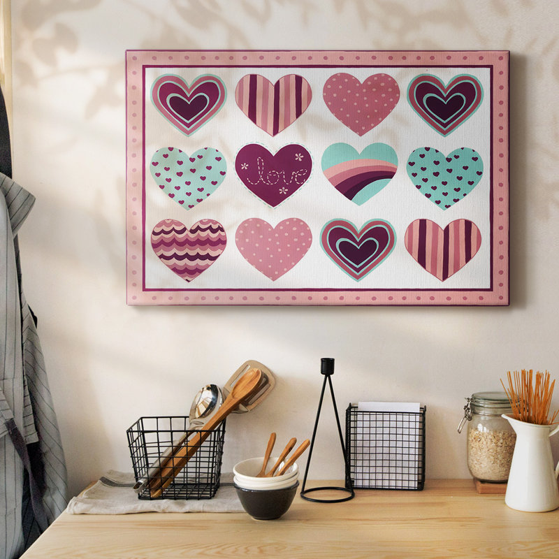 Sweet Valentine Collection A-Gallery Wrapped Canvas, H 8 po x l 12 po